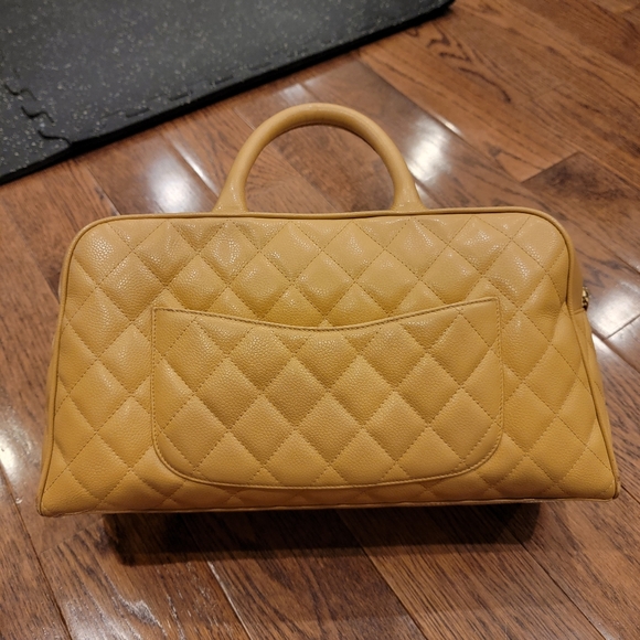 Authentic Chanel biege caviar bowling bag - Picture 4 of 7